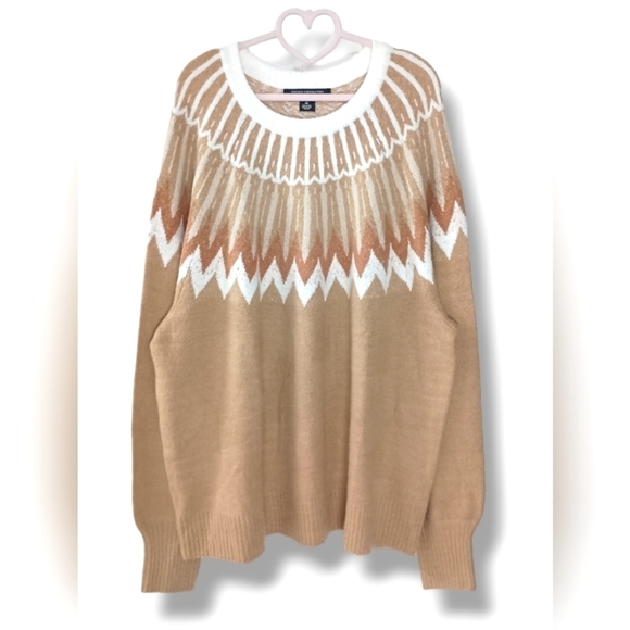 NWT French Connection Essentials Cozy Sweater 🤎🤍 XXL - Picture 3 of 7